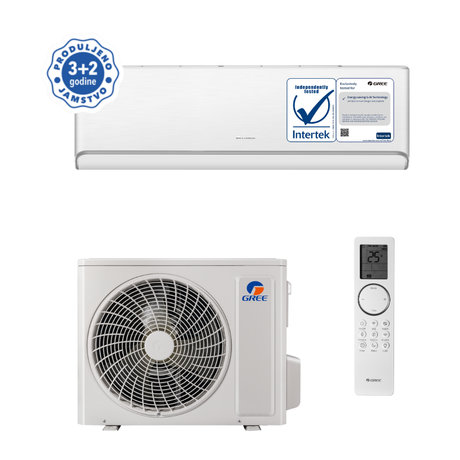 GREE, klima uređaj komplet AIRY bijela GWH12AVCXD-K6DNA1A/I W/GWH12AVCXD-K6DNA1A/O - 3,51kW